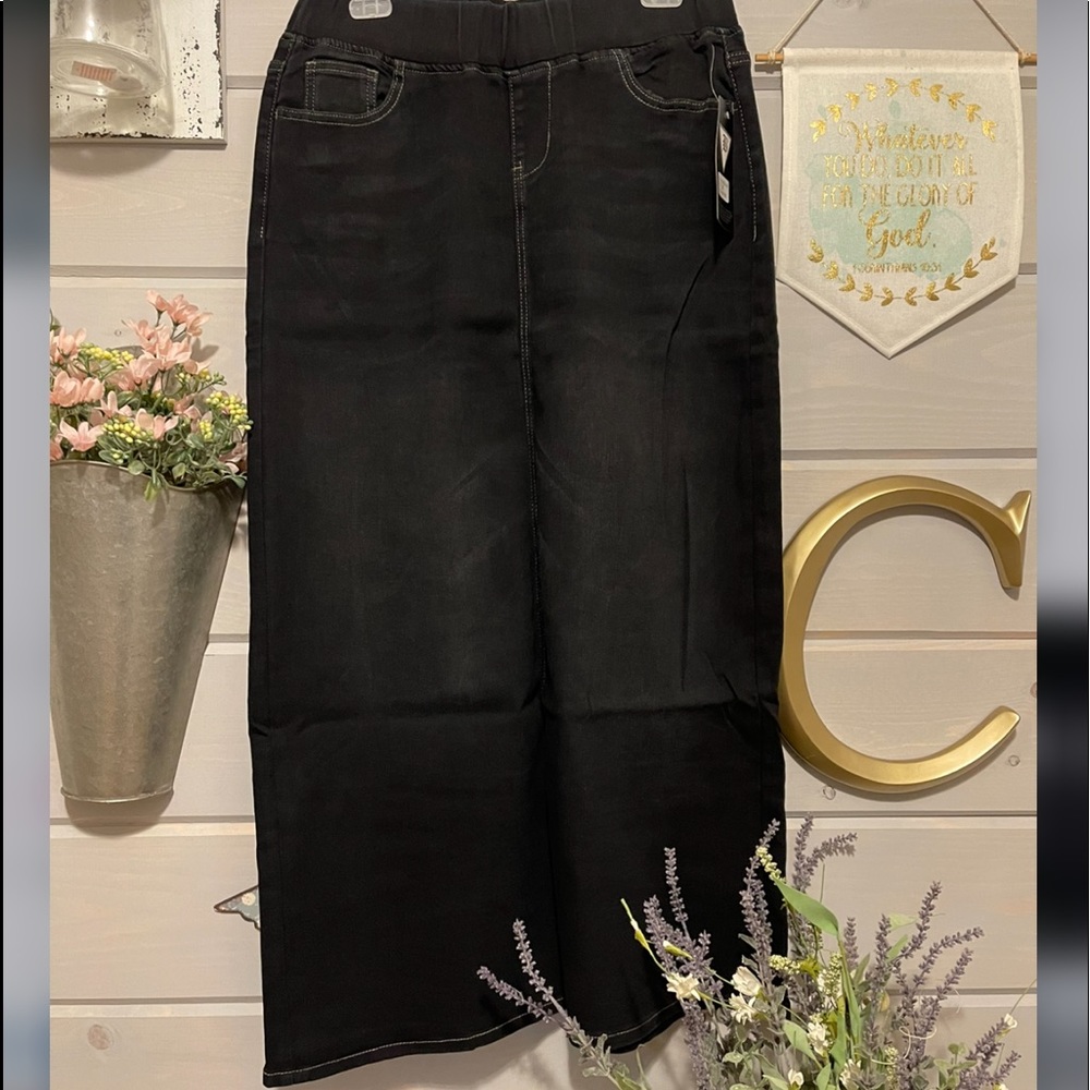 Long Denim Skirt available in XS-5X